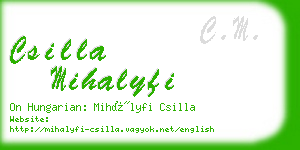 csilla mihalyfi business card